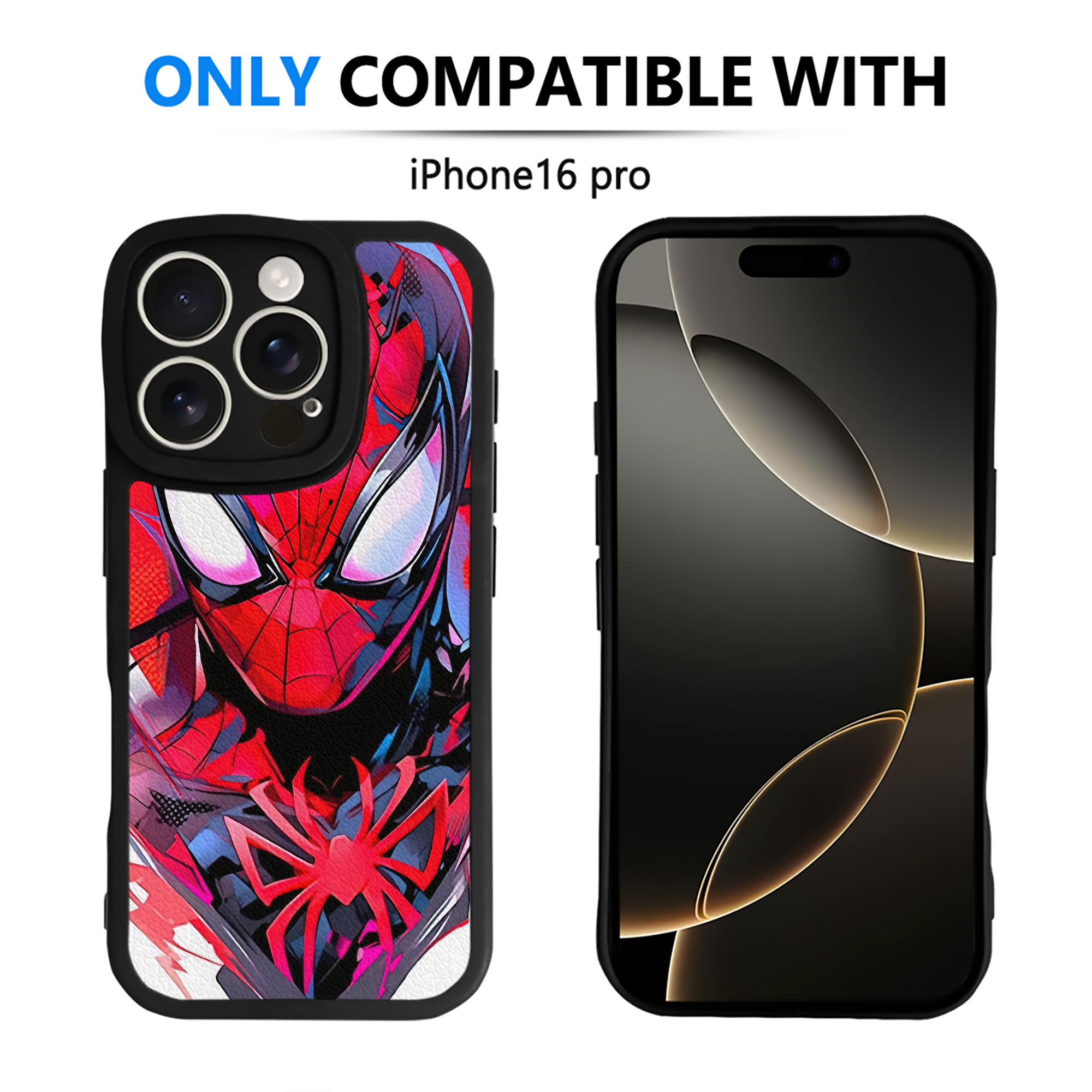 Spider Man スパイダーマン 【iPhone 16シリーズ対応】シリコンスマホケース（レザー調） 材質：シリコン